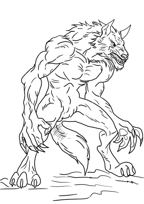 werewolf coloring pages    print