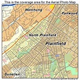 Aerial Photography Map of Plainfield, NJ New Jersey