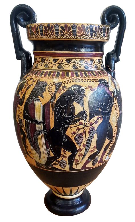 Dionysos Fête Vase Amphore Grecque Antique Musée Réplique Etsy