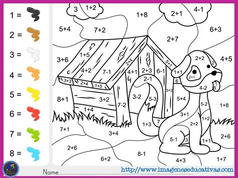 Fichas De Matematicas Para Sumar Y Colorear Dibujo 5 Imagenes Educativas