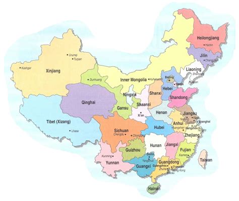 China Map With Regions