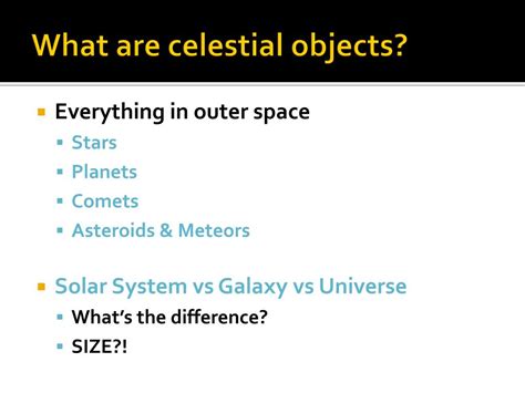 Ppt Celestial Objects Powerpoint Presentation Free