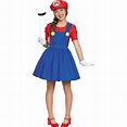 Miss Mario Costume for Girls, Super Mario Brothers, XL, with ...