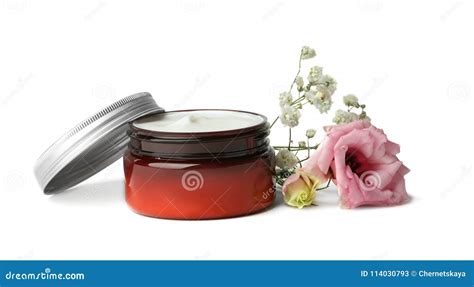 Jar Of Body Cream Stock Image Image Of Flowers Pampering