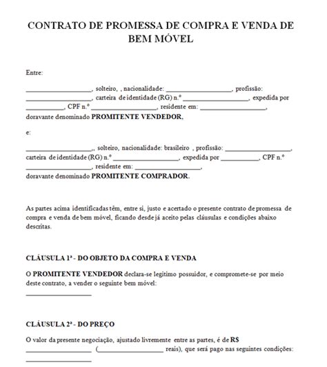 Modelo De Contrato De Compra E Venda Word E Pdf Artofit