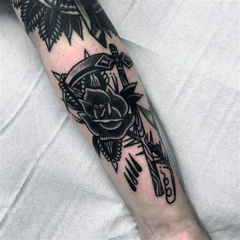 50 Scythe Tattoo Designs For Men Curved Blade Ink Ideas