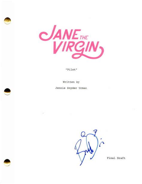 brett dier signed autograph jane the virgin full pilot script gina rodriguez collectible