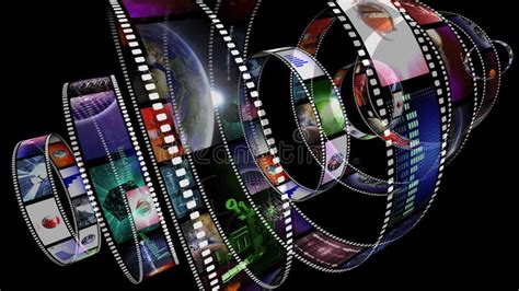 Loop Able Animation Of Rotating Film Reels Stock Footage Video Of