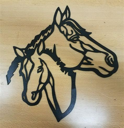 Horses Metal Wall Art Plasma Cut Decor Stable T Idea Pony Gas Pro