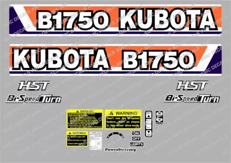Kubota B7100 Hst Compact Tractor Decal Sticker Set Eur 6036 Picclick Fr