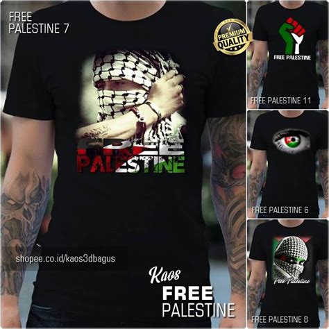 Jual Baju Kaos Palestina Free Palestine Intifada Save Gaza Premium Distro Kaos Pejuang Muslim