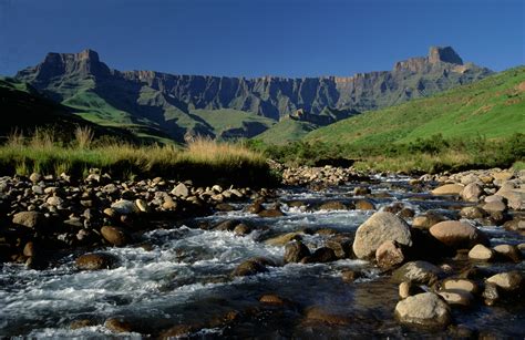 The Tugela River With The Drakensberg Ampitheatre In The Background