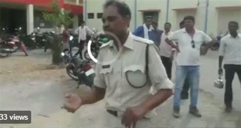 Video Heavily Drunk Policeman Falling To Ground In Madhya Pradesh Suspended India Newsthe