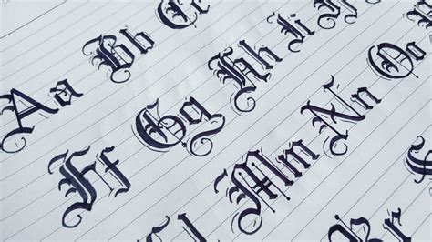 Gothic Calligraphy A To Z Capital And Small Letters Go Images Cast