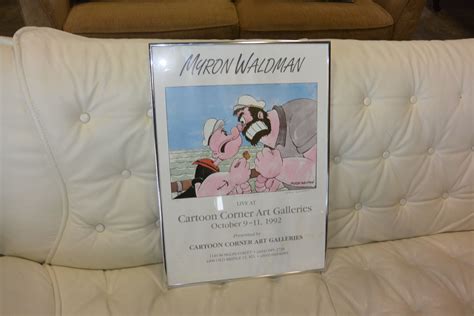 Signed Myron Waldman Poster Creator Of Popeye And Betty Boop
