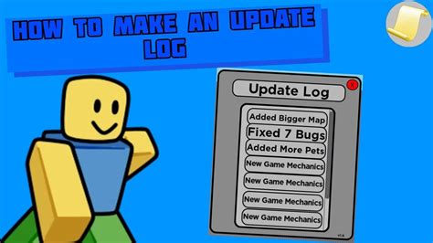 How To Make A Simple Update Log Roblox Studio Youtube