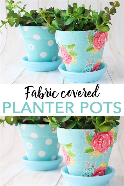 Tutorial Fabric Covered Plant Pots Sewing