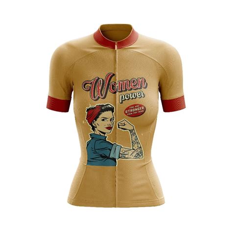 Strong Woman Cycling Jersey Rosie The Riveter Cool Dude Cycling