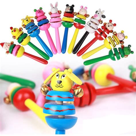 1pcs Musical Toys For Kids Children Animal Rattle Baby Kids Handbells