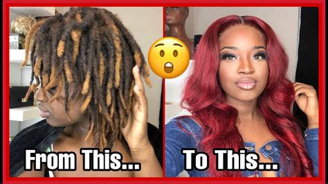 How To Install Wigs Over Locs Start To Finish Kuwc Youtube