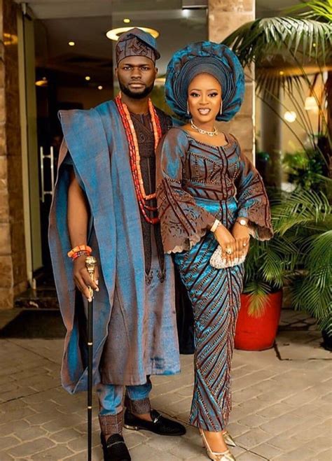 African Traditional Wedding Aso Oke Complete Set For Couple Etsy In
