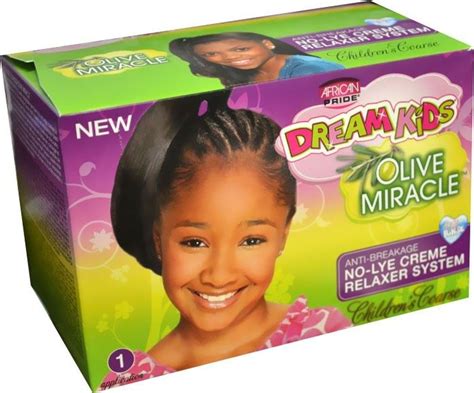 African Pride Dream Kids Olive Miracle No Lye Creme Relaxer Super Kit
