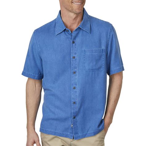 Buy Nat Nast Mens Solid Traditional Fit Silk Blend Short Sleeve Shirt