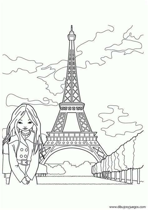 Dibujos De Paris Francia 007 Torre Eiffel 595×842 Colouring Pages