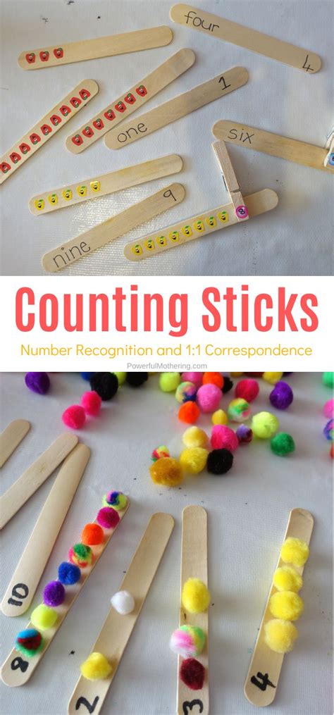 Simple Counting Stick Activities Preschool Games Preschool
