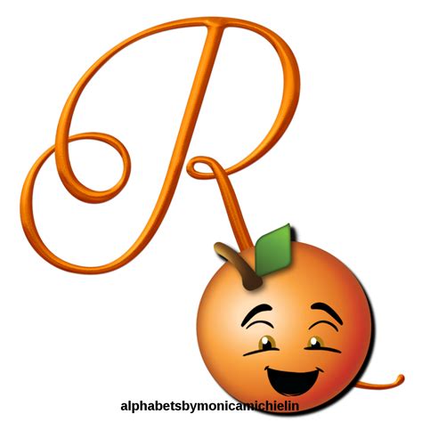 Monica Michielin Alphabets Orange Fruit Smile Alphabet Emoji Emoticon Png