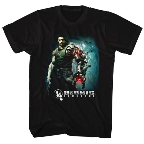 Bionic Commando Steam Arm Adult Black Shirts Etsy