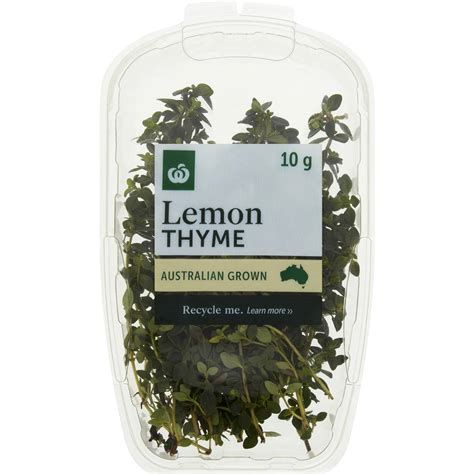 Calories In Woolworths Lemon Thyme Fresh Herb Punnet Calcount