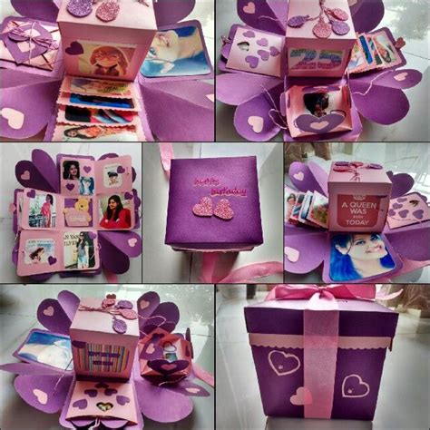 By this, we mean that your loved ones will be able to relive all the experiences you have had together. Handmade Exploding Box for birthday gift | Handmade crafts ...