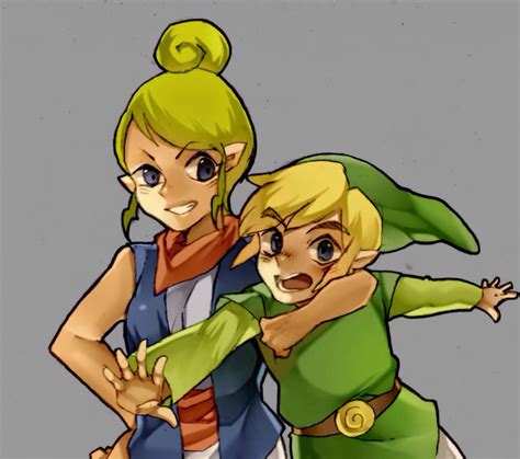 Link Toon Link And Tetra The Legend Of Zelda And More Drawn By Neaze Danbooru