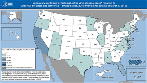 2018 Case Counts In The Us Zika Virus Cdc