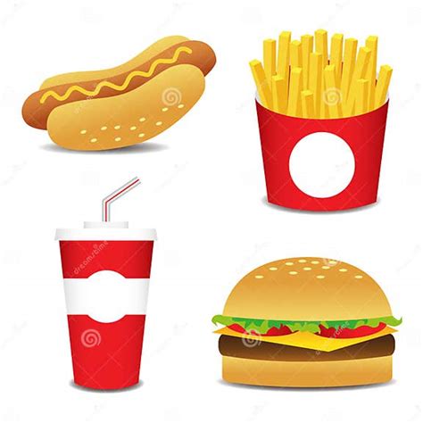 Fast Food Set 7 Stock Illustration Illustration Of Restaurant 66541350