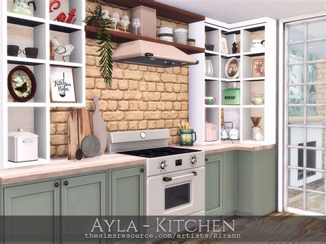 Riranns Ayla Kitchen Sims 4 Kitchen Cabinets Sims 4 Kitchen Sims