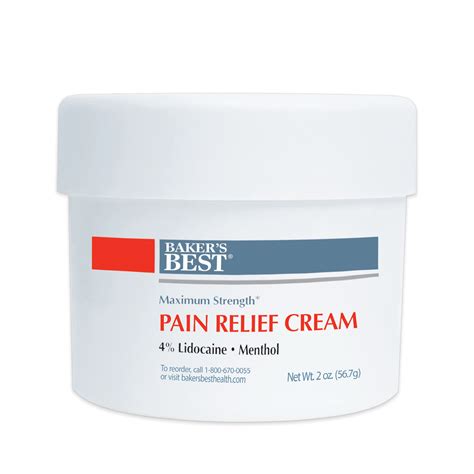 Maximum Strength Lidocaine Pain Relief Cream Joint Health Bakers