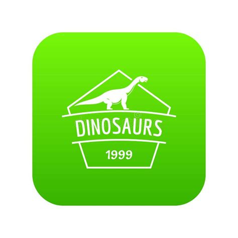 Dinosaur Logo Icons Set Simple Style Stock Vector Illustration Of