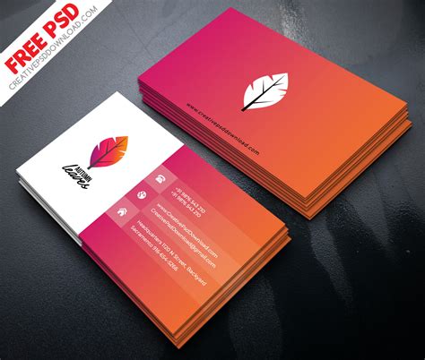 Professional Business Card Psd Free Download Regarding Visiting Card Templates Psd Free Download