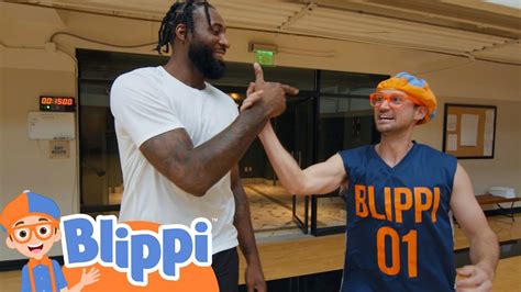 Blippi Plays Basketball With Andre Drummond Fun And Educational