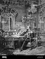Príncipe Alejandro de Bulgaria (1857-1893), en su estudio, ilustración ...