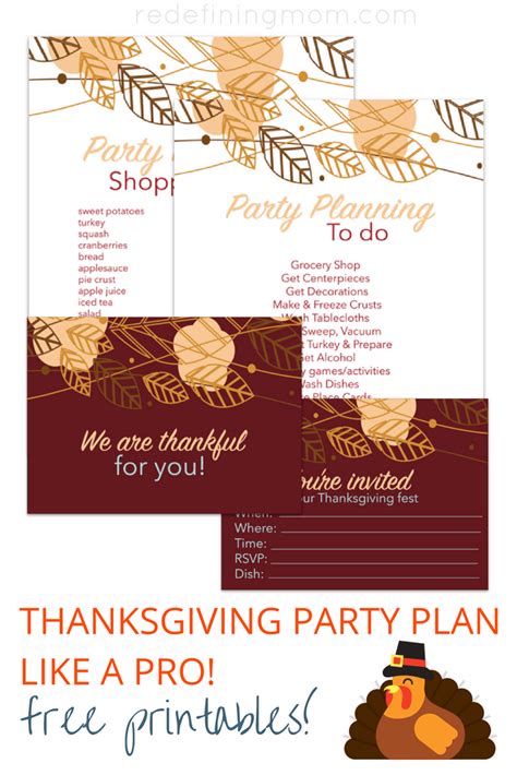 Thanksgiving Party Planning Free Printables Redefining Mom