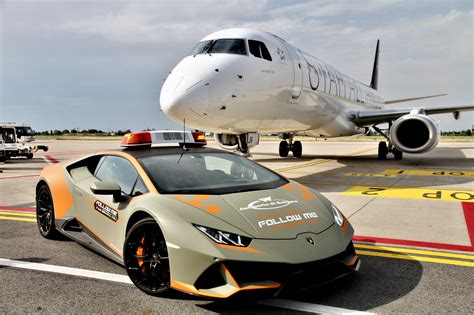 Wonder If The Aircraft Can Keep Up With The Lamborghini