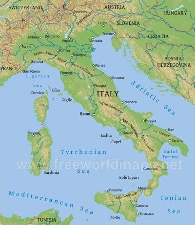 Physical Map Of Italy Italy Map Map Physical Map