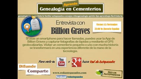 Genealogía En Cementerios Billion Graves Youtube