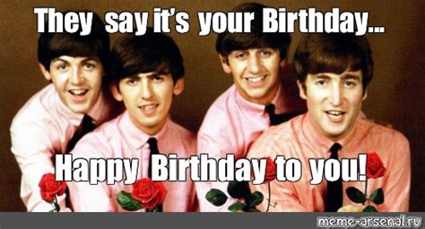 Beatles Today Its Your Birthday Happy Birthday Card