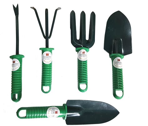 Garden Tool Set Kit Trowel Cultivator Fork Weed Remover 5 Tool