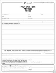 Here are some other examples of these types of forms: Printable Blank Bid Proposal Forms | ... Forms Sample Written Proposal Free Printable Weekly ...
