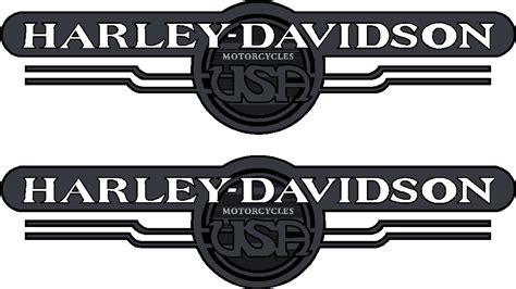 Harley Davidson Low Rider Tank Decal Stickers 250mm Collideascope